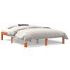vidaXL Bedframe zonder matras massief grenenhout wasbruin 135x190 cm