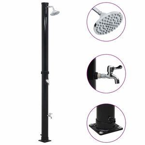 vidaXL Solardouche 20 L 220 cm zwart