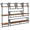 vidaXL Wandplankenset 6 pcs Oud Hout 100 x 25 x 30 cm Bewerkt hout