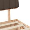 vidaXL Bedframe met Gevoerd Hoofdgedeelte Taupe 160 x 200 cm
