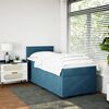 vidaXL Boxspring met matras fluweel blauw 90x190 cm