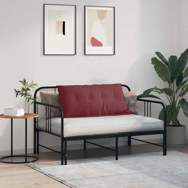 vidaXL Rugkussen Wijnrood 100 x 19 x 50 cm Stof