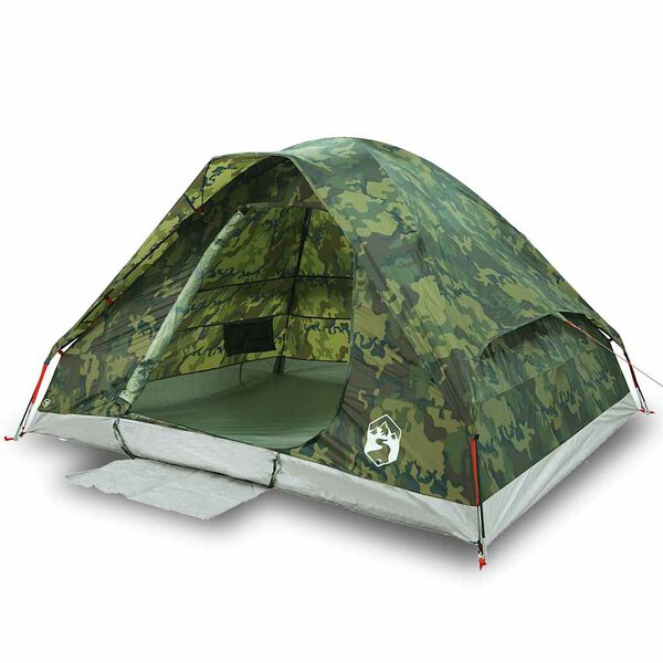 vidaXL Koepeltent 2-persoons waterdicht camouflage