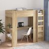 vidaXL Loft Bedframe met Bureau Sonoma Eiken 90 x 190 cm Bewerkt hout