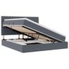 vidaXL LED Opslagbed met Matras Donkergrijs 160 x 200 cm Fluweel
