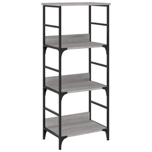 vidaXL Boekenrek 50x33x117,5 cm bewerkt hout grijs sonoma eikenkleurig