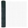 vidaXL Euro-hek met palen 10 x 1,6 m PVC-Coated Staal Groen Mesh