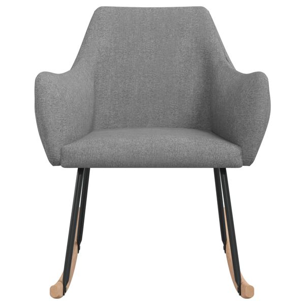 vidaXL Schommelstoel stof lichtgrijs