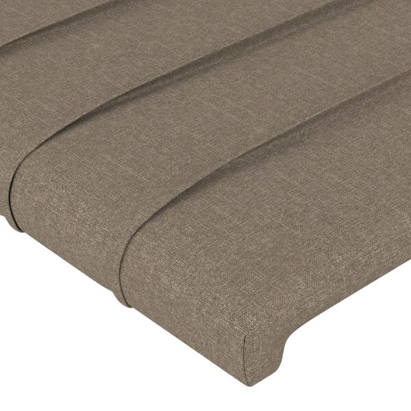 vidaXL Hoofdbord taupe 160x5x118/128 cm Stof