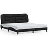 vidaXL Bedframe zonder matras "Hvar" kunstleer zwart en wit 180x200 cm