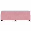 vidaXL Bedframe met matras Roze 90 x 190 cm Stof