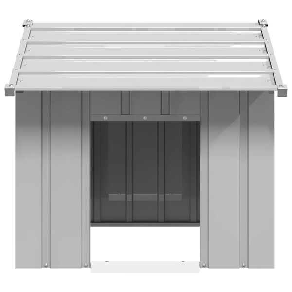 vidaXL Hondenhok met dak 85x107x81 cm gegalvaniseerd staal