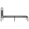 vidaXL Bedframe met hoofdbord metaal zwart 90x190 cm