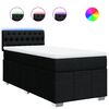 vidaXL Boxspring met matras stof zwart 100x200 cm