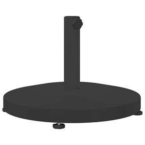 vidaXL Parasolvoet 24.6 kg Zwart Rond