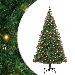 vidaXL Kunstkerstboom Groen 180 cm PVC en Staal en Kunststof