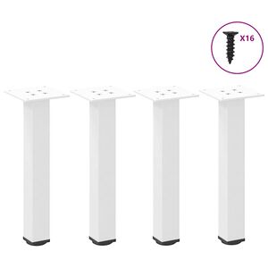 vidaXL Salontafelpoten 4 st 30-32 cm staal wit