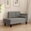 vidaXL Chaise longue met kussens en bolster fluweel lichtgrijs