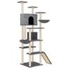 vidaXL Kattenmeubel met sisal krabpalen 191 cm donkergrijs