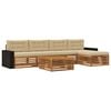 vidaXL Buiten bankenset 6 st Natuurlijk en Beige Polyester