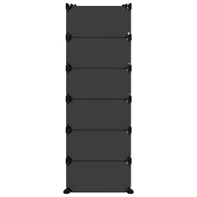 vidaXL Schoenenrek 94,5x36,5x106 cm polypropeen zwart