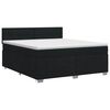 vidaXL Boxspringbed met matras met hoofdeinde Zwart 160 x 200 cm Stof