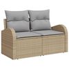 vidaXL Tuin Sofa Set met kussen 6 pcs beige en lichtgrijs