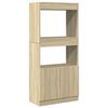 vidaXL Hoge kast 63x33x140 cm bewerkt hout sonoma eikenkleurig