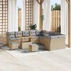 vidaXL Tuin Sofa Set 13 pcs Beige poly rattan