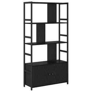 vidaXL Boekenkast 80 x 30 x 155,5 cm Bewerkt hout Zwart Eiken