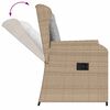 vidaXL Tuinbank 2 pcs Beige poly rattan
