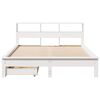 vidaXL Bed met boekenkast zonder matras grenenhout wit 150x200 cm