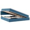 vidaXL Opslag bed met hoofdeinde Donkerblauw 200 x 200 cm Fluweel