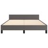 vidaXL Bedframe met hoofdbord kunstleer grijs 140x190 cm