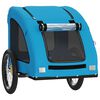 vidaXL Hondenfietstrailer oxford stof en ijzer blauw