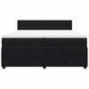 vidaXL Boxspring met matras fluweel zwart 200x200 cm