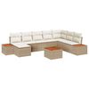 vidaXL Tuinbankenset 9 st Beige Poly riet