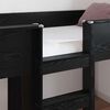 vidaXL Bunk Bed voor Kinderen Zwart Eiken 100 x 200 cm Bewerkt hout