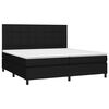 vidaXL Boxspring met matras en LED stof zwart 200x200 cm