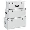 vidaXL Opbergkoffers 3 st aluminium zilverkleurig