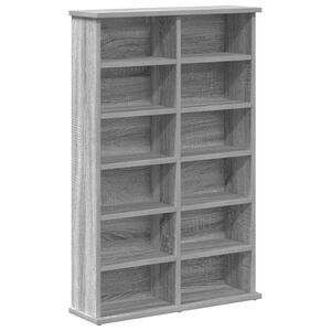 vidaXL CD Kast Grijs Sonoma 60 x 17 x 92 cm Bewerkt hout