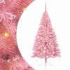 vidaXL Kunstmatig Voorverlicht Kerstboom met 300 LED Roze 180 cm PVC