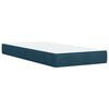vidaXL Boxspring met matras fluweel blauw 100x200 cm