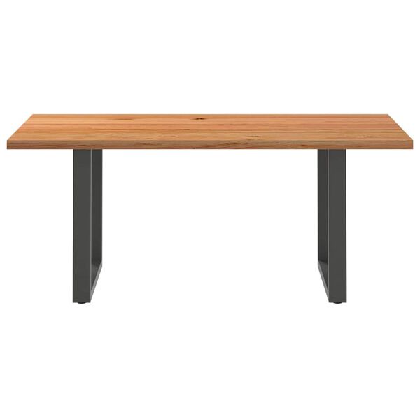 vidaXL Eettafel rechthoekig 180x100x74 cm massief eikenhout lichtbruin