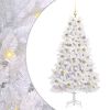 vidaXL Kunstmatige Inklapbare Kerstboom Wit 180 cm PVC en staal