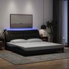 vidaXL Bedframe met LED zonder matras "Hvar" 180x200 cm stof zwart