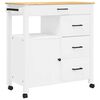 vidaXL Keukentrolley MONZA 84x40x88,5 cm massief grenenhout