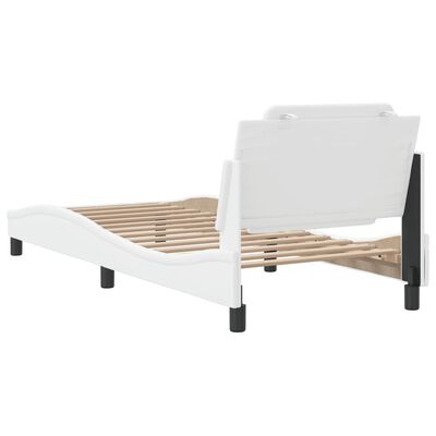 vidaXL Bedframe met hoofdbord kunstleer wit 80x200 cm