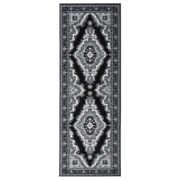 vidaXL Tapijtloper 100x300 cm BCF zwart