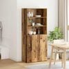 vidaXL Highboard Oud Hout 80 x 42,5 x 185 cm Bewerkt hout